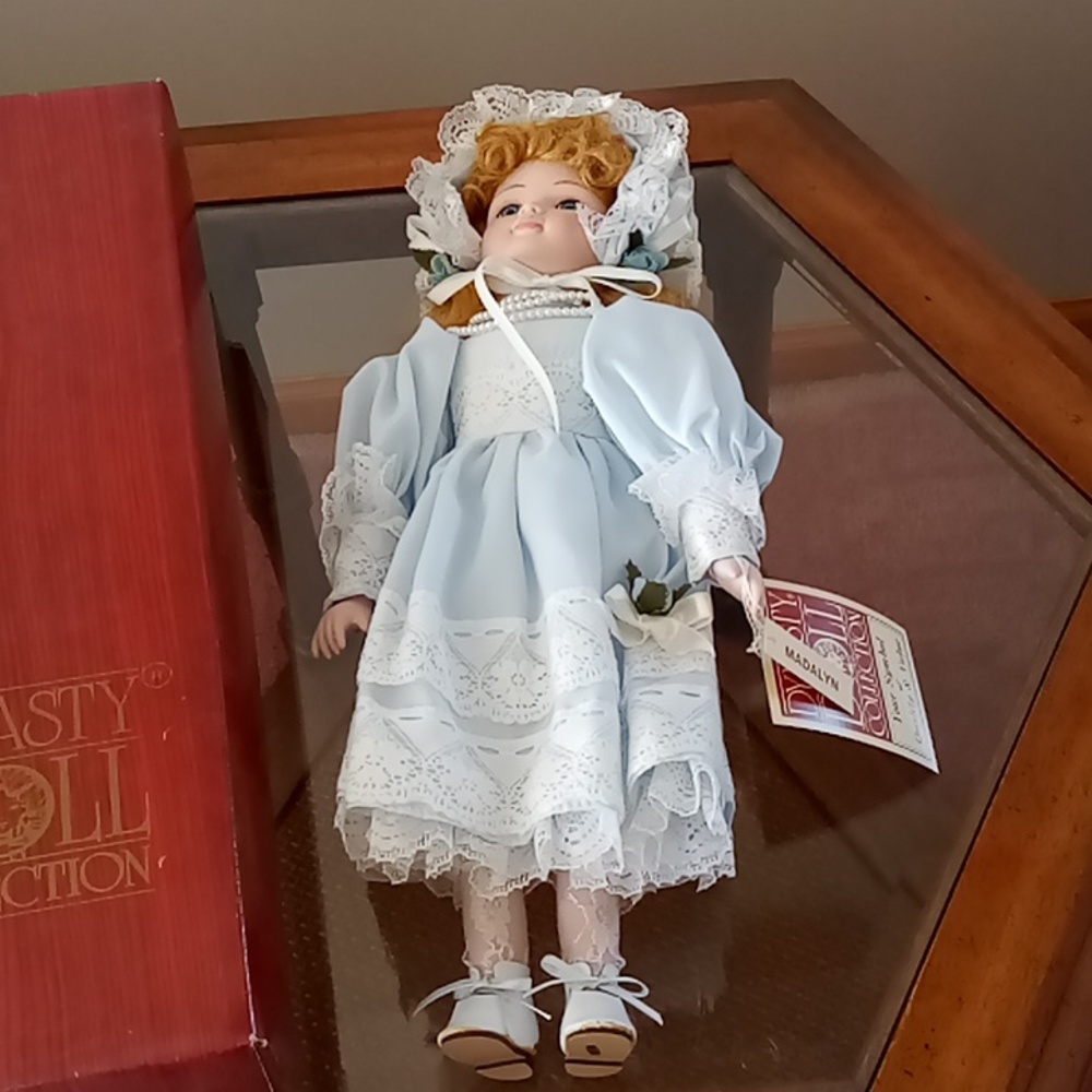 NWT Vintage Porcelain Doll - Picture 2 of 9